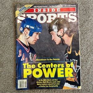 Inside sports 1992 vintage magazine Mark Messier Mario Lemieux collectible